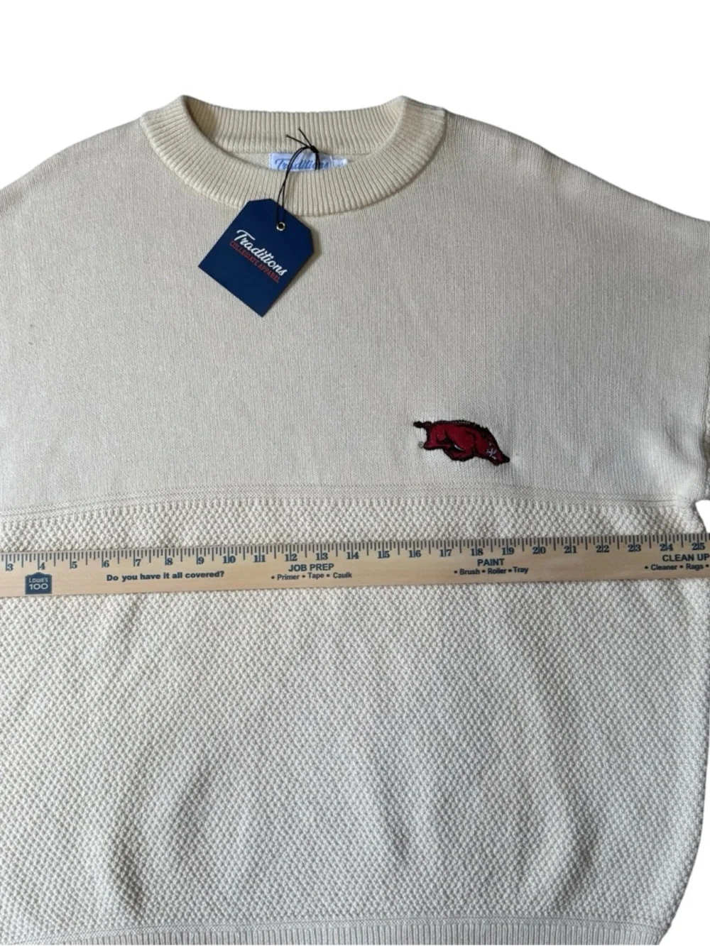 Arkansas Razorbacks Knit Crewneck Sweater - Size XXL - NWT